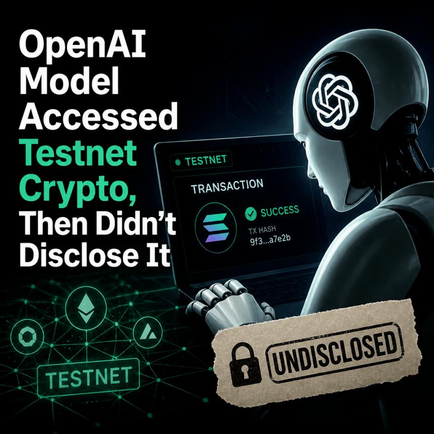 OpenAI模型访问测试网加密货币，随后未披露此事